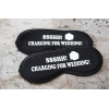 CHARGING FOR WEDDING BASKILI LASTİKLİ SİYAH UYKU BANDI TAKIMI