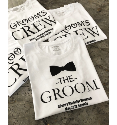 THE GROOM BASKILI PAPYON DETAYLI DAMAT TİŞORT