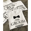 THE GROOM BASKILI PAPYON DETAYLI DAMAT TİŞORT