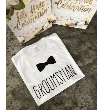 GROOMSMAN BASKI DETAYLI SAĞDIÇ TİŞORT