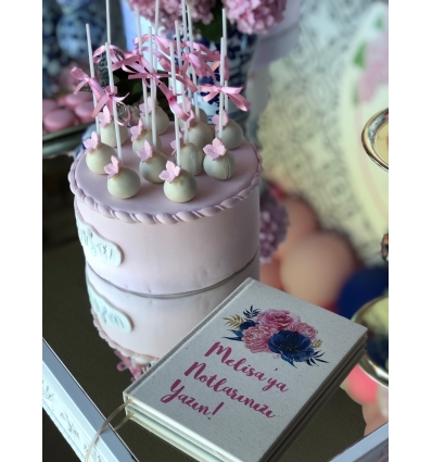 BABY SHOWER PARTİSİ KİŞİYE ÖZEL BASKILI NOT DEFTERİ