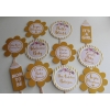 BAHAR ÇİÇEK DETAYLI BABY SHOWER PARTİSİ EL PANKART SETİ
