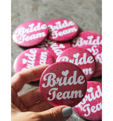 IŞILTILI PEMBE ZEMİN DETAYLI BRIDE TEAM İĞNELİ ROZET