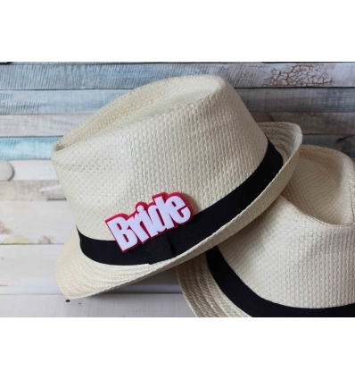 PLEKSİ SÜSLEMELİ KREM HASIR BRIDE ŞAPKA