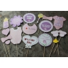 PEMBE MOR DETAYLI KIZ BEBEK BABY SHOWER PARTİSİ AKSESUAR PANKART SETİ