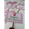 PEMBE YEŞİL TEMALI KIZ BEBEK BABY SHOWER PARTİSİ EL PANKART SETİ