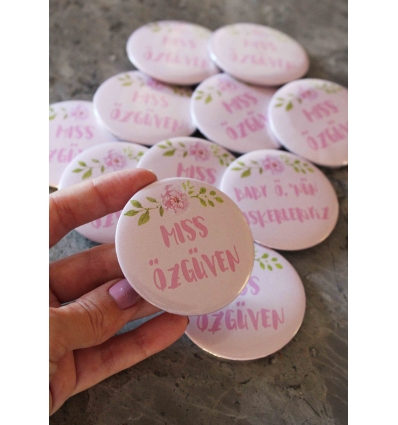 BABY SHOWER SOFT ÇİÇEK DETAYLI PEMBE İĞNELİ ROZET