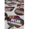 80'LER-90'LAR TEMALI ŞARKI SÖZLERİ ÇUBUKLU PANKART SETİ