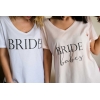 SİYAH BRIDE BABES BASKI DETAYLI PEMBE NEDİME TİŞORT