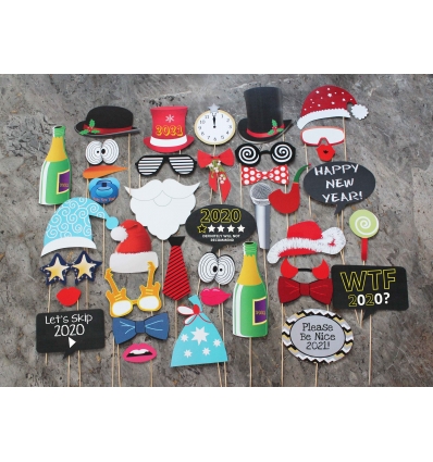 FUNNY 30 PARÇA YENİ YIL PARTİSİ PROP SETİ