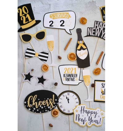 GLITTER DETAYLI 2020 YENİ YIL TEMALI AKSESUAR SETİ