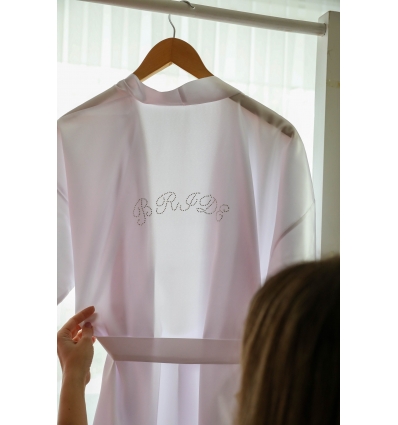 Bride Taş İşlemeli Saten Sabahlık