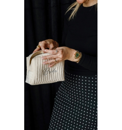 ALL TIED UP BRIDE NAKIŞ DETAYLI KADİFE ORGANIZER ÇANTA