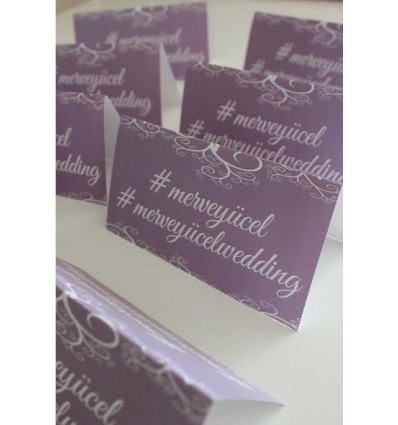 DEKORATİF HASHTAG KART