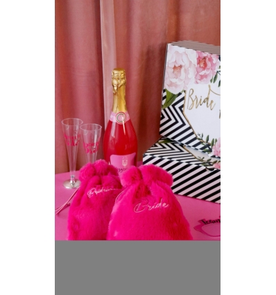 GLITZ AND GLOW-BRIDESMAID NAKIŞLI HEDİYELİK PELUŞ KESE