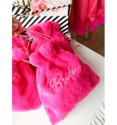 GLITZ AND GLOW-BRIDE NAKIŞLI HEDİYELİK PELUŞ KESE