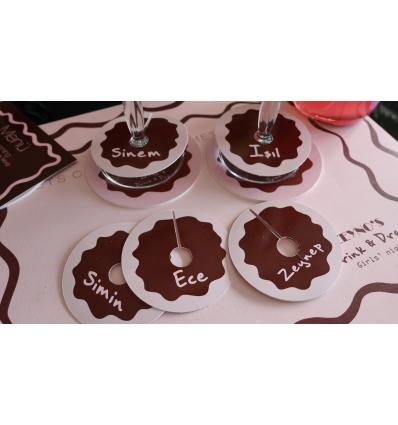 DRINK AND DRAW İSİM BASKILI KADEH KARTI