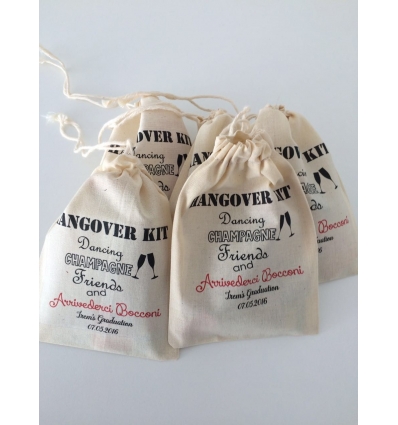 MEZUNİYET PARTİSİ BASKILI BEZ KESE HANGOVER SET