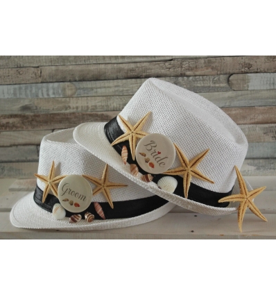 MARİN TEMALI HASIR GELİN-DAMAT MESAJLI ŞAPKA TAKIMI