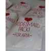 KIRMIZI BRIDESMAID PACK DETAYLI İSİM BASKILI HEDİYELİK BEZ KESE