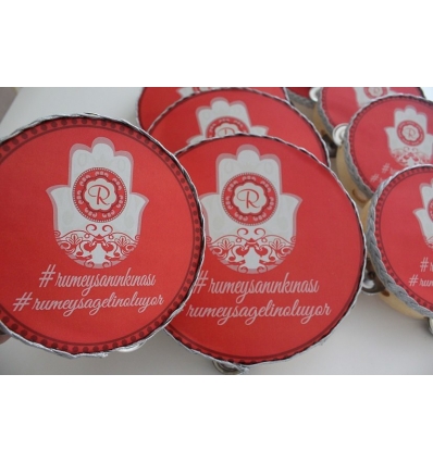 LAME SÜSLEMELİ KIRMIZI BASKILI TEF