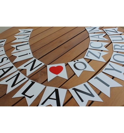 İSİM VE NİŞANLANIYORUZ RUSTIC NAME BANNER