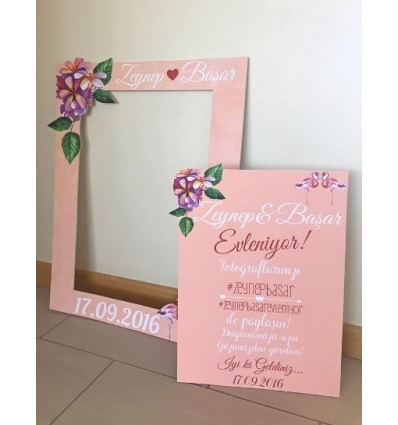 FLAMİNGO DETAYLI FOTOBLOK ÇERÇEVE VE PANO SETİ