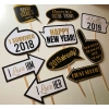 SİYAH-DORE YENİ YIL TEMALI EL PANKARTI SETİ