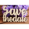 SAVE THE DATE AHŞAP KESİM DEKORATİF OBJE