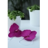 TEK FUŞYA ORKİDE FLORAL ÇİÇEKLİ BANT